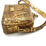 Sac pochette banane en liège doré