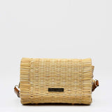 Sac pochette en jonc 22cm - Naturel