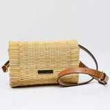 Sac pochette en jonc 22cm - Naturel