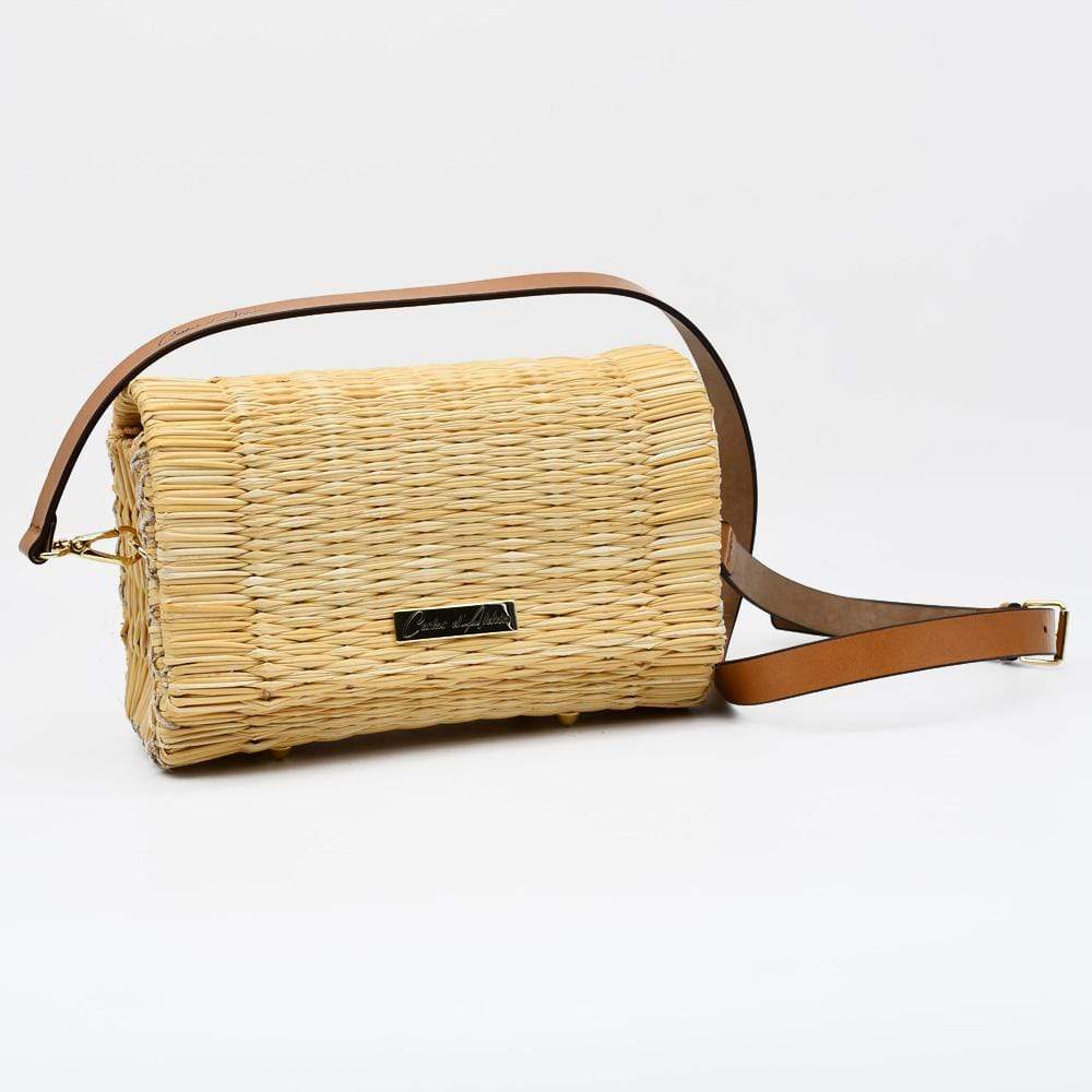 Sac pochette en jonc 22cm - Naturel