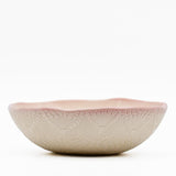 Saladier en céramique rose et blanc I Céramique portugaise Saladier "Estrela do mar" rose et blanc - 17 cm