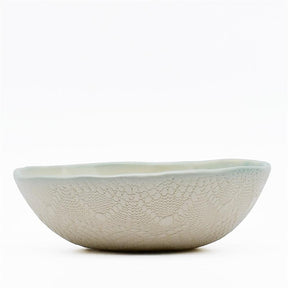 Saladier en céramique vert et blanc I Céramique portugaise Saladier "Estrela do mar" vert et blanc - 17 cm