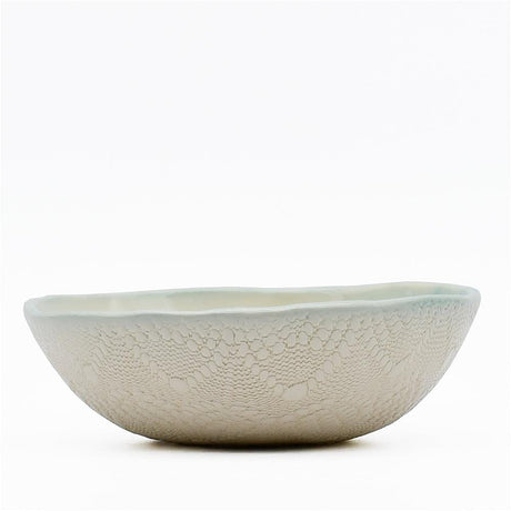 Saladier en céramique vert et blanc I Céramique portugaise Saladier "Estrela do mar" vert et blanc - 17 cm