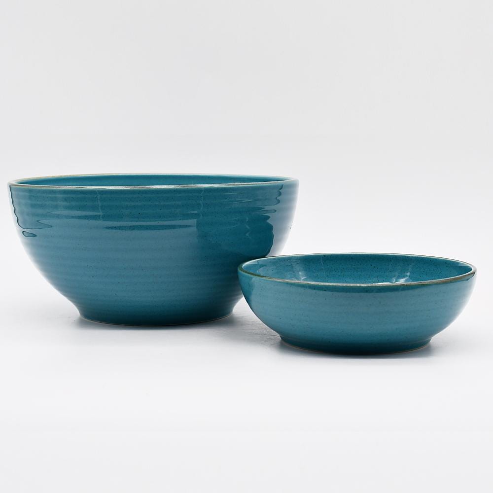 Saladier en grès Turquoise