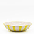 Saladier en porcelaine portugaise I Vaisselle du Portugal en ligne Saladier "Costa Nova Mar" 25cm - Jaune