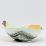 Saladier en verre bleu I Artisanat portugais Saladier en verre "Marinha Grande" 28cm -