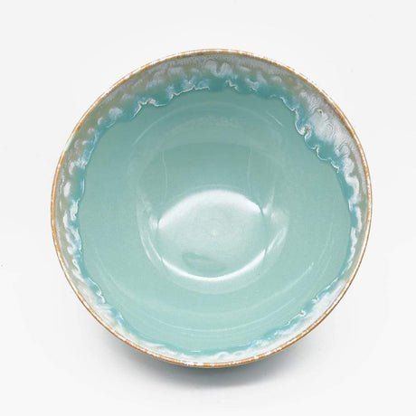 Saladier gris en grès I Vaisselle du Portugal Saladier en grès "Ondas" 24cm - Vert