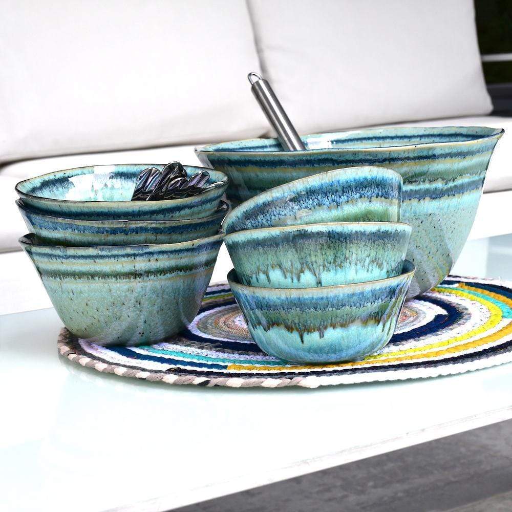 Saladier haut en grès "Madeira" Vert