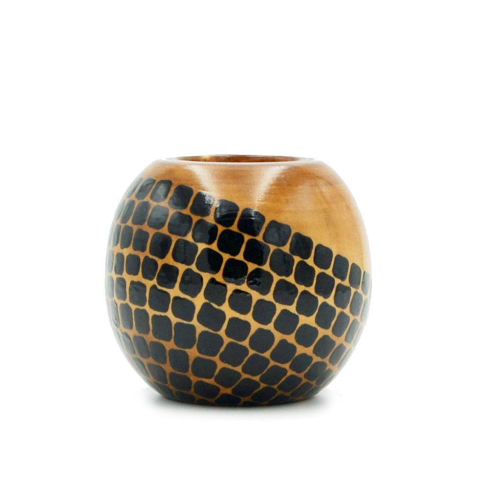 Support à bougie en bois Calçada noir