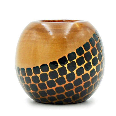 Support à bougie en bois Calçada noir