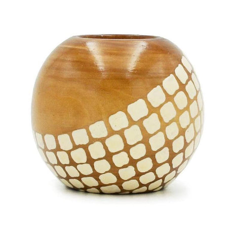 Support à bougie en bois Calçada blanc