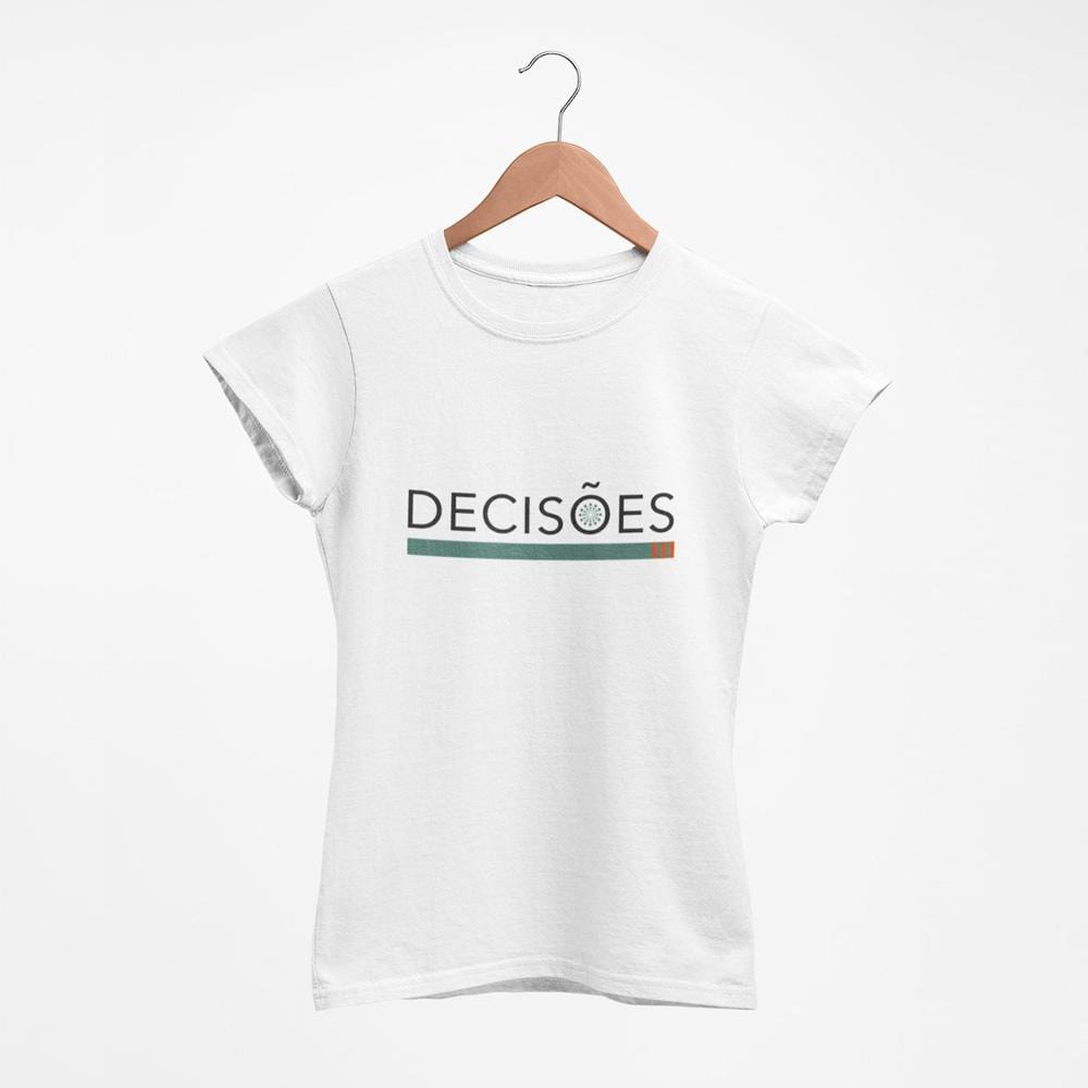 Tee-shirt femme "Decisões" - Blanc