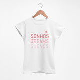 Tee-shirt femme "Sonhos" - Blanc