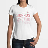 Tee-shirt femme "Sonhos" - Blanc
