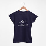 Tee-shirt femme "Maravilha" - Bleu marine