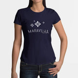 Tee-shirt femme "Maravilha" - Bleu marine