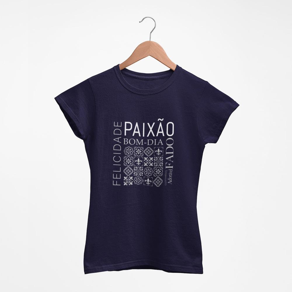 Tee-shirt femme "Paixão" - Bleu marine