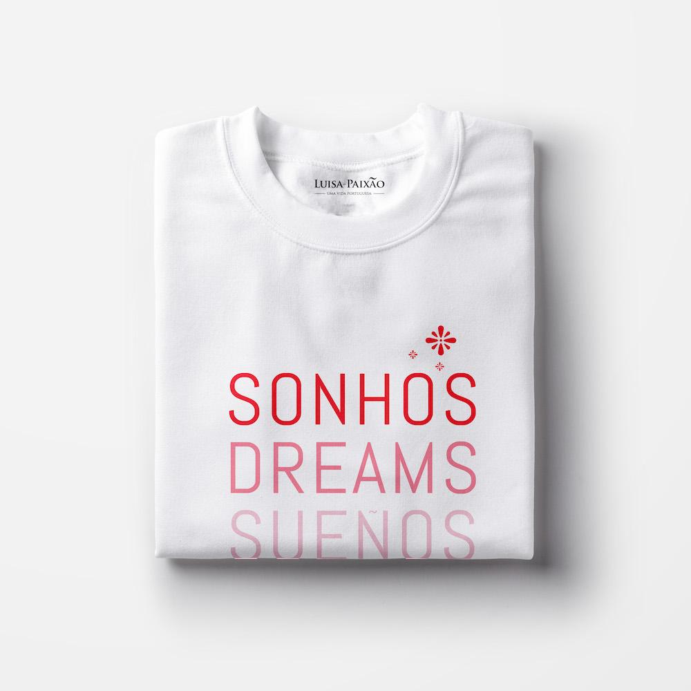 Tee-shirt unisexe "Sonhos" - Blanc