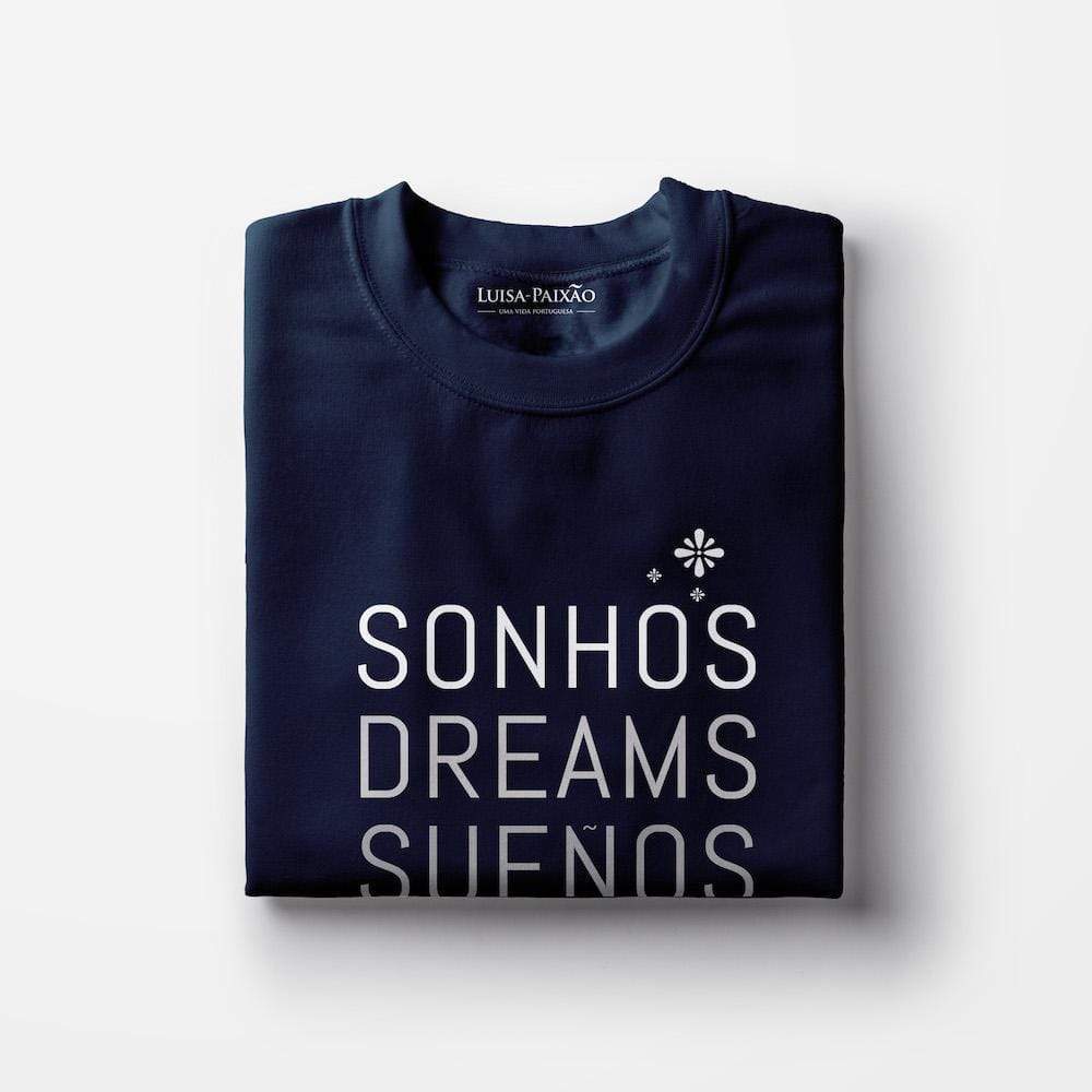 Tee-shirt unisexe "Sonhos" - Bleu