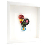 Tableau en paperolles "Coq de Barcelos"