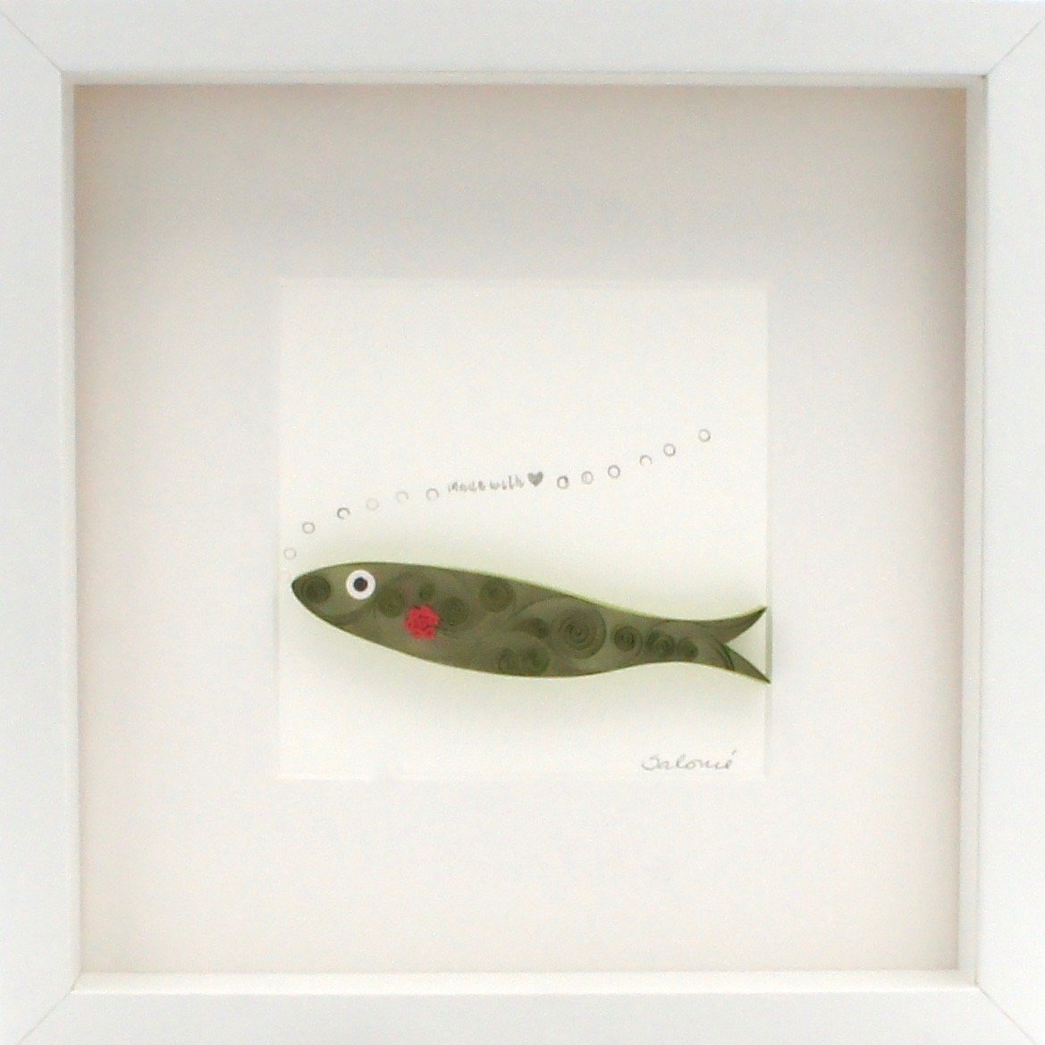 Tableau en paperolles "Sardinha"