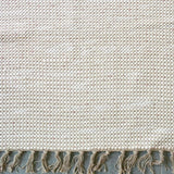 Tapis en coton 140x70 - Beige et blanc