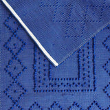 Tapis en coton 100x50 - Bleu dur