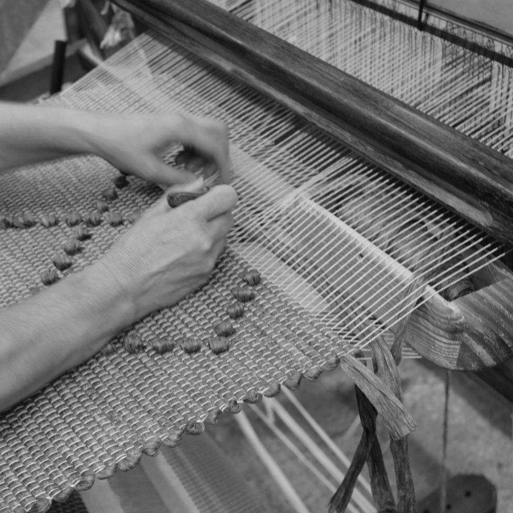 Tapis coton 150x60cm Bleu I Tapis artisanal Portugais Tapis 150x60 - 3 couleurs