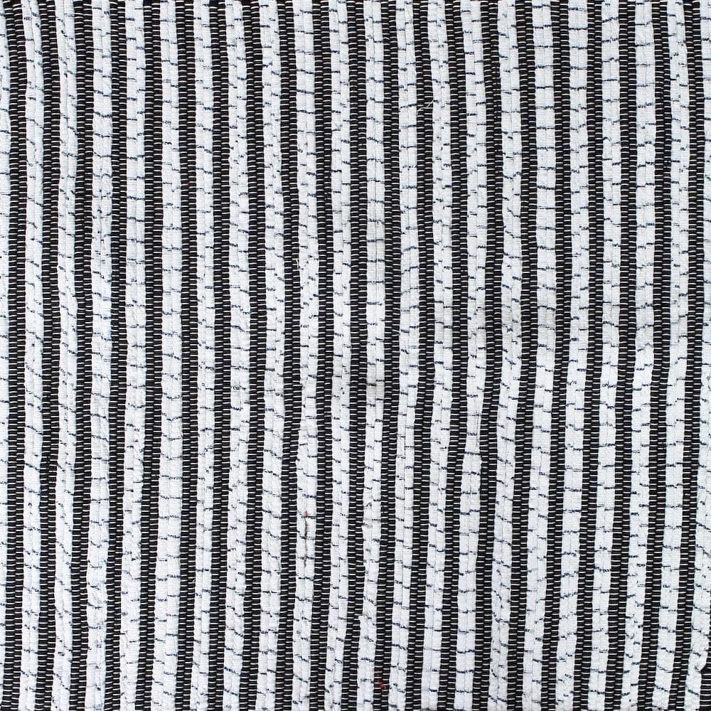 Tapis en coton 300x50 - Noir et Blanc