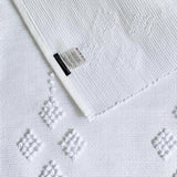 Tapis de salle de bain coton 100x50 - Blanc