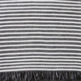 Tapis coton rayé Gris et blanc