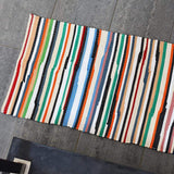 Tapis en coton à rayures fines
