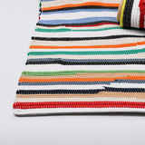 Tapis en coton à rayures fines
