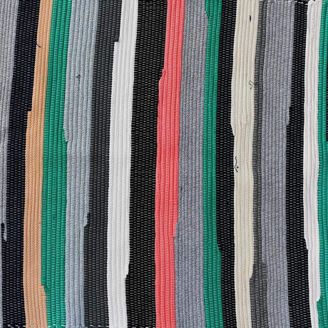 Tapis en coton à rayures larges