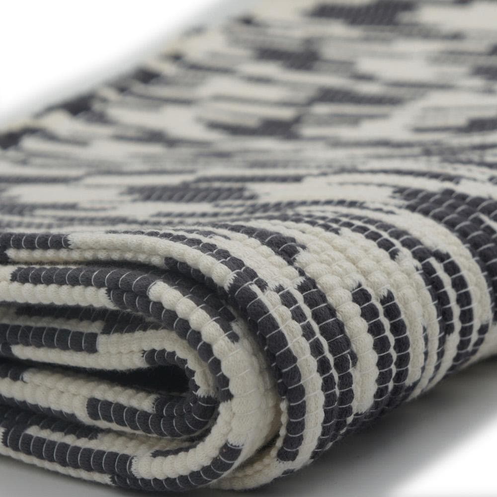Tapis coton 150x50 Gris et blanc