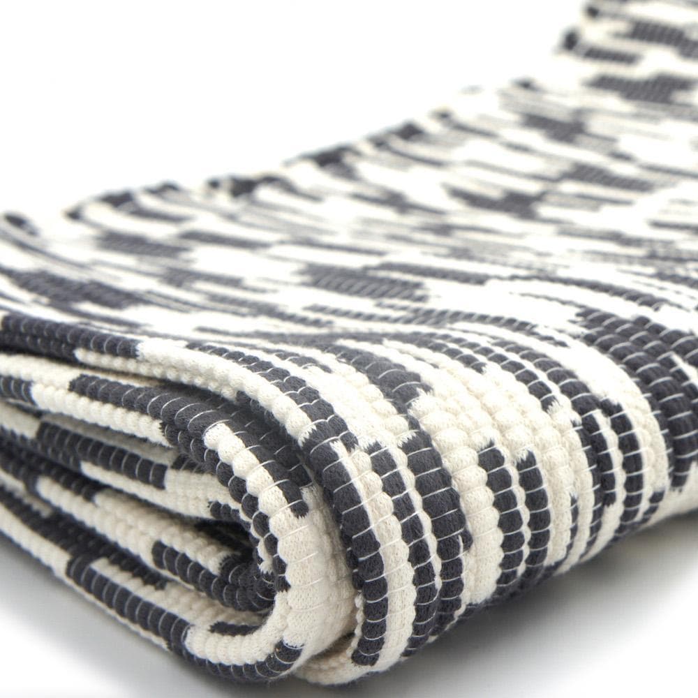 Tapis coton 150x50 Gris et blanc