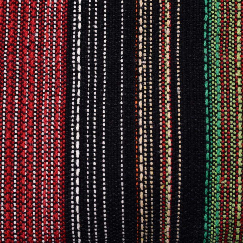 Tapis en coton fin 210x150 I Artisanat du Portugal en ligne Tapis fin en coton 210x150 - Rouge Noir & Rouge