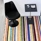 Tapis épais en coton à larges rayures