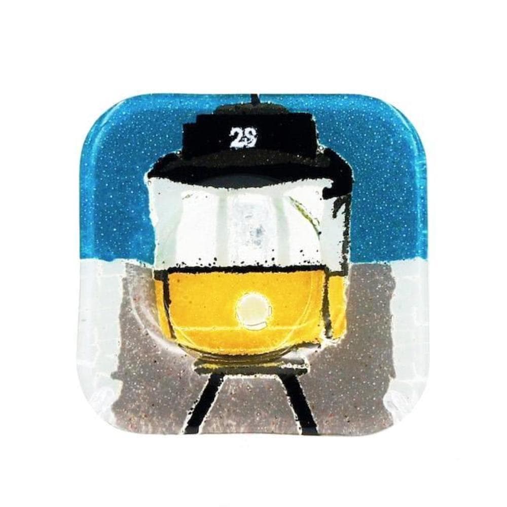 Tasse et sous tasse en verre fusionné "Electrico 28"