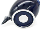 Tirelire en céramique bleue