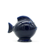 Tirelire en céramique bleue