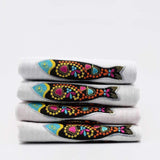 Torchon de cuisine brodé I Motifs portugais Torchon de cuisine brodé "Sardinha"