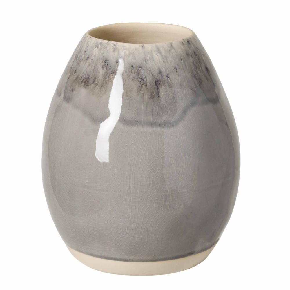 Vase ovale en grès "Madeira" - Gris