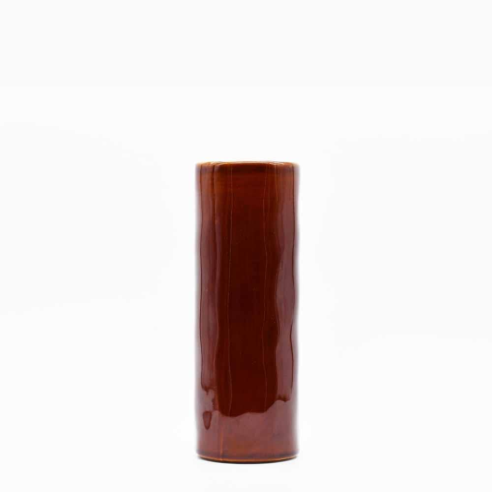Vase rond en grès Acajou I Objet de décoration du Portugal Vase rond en grès "Acajou"